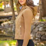 Kastel Denmark Camel Quilted Front Hooded Knit Jacket - Kastel Denmark - Equiluxe Tack