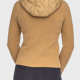 Kastel Denmark Camel Quilted Front Hooded Knit Jacket - Kastel Denmark - Equiluxe Tack