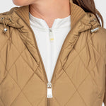 Kastel Denmark Camel Quilted Front Hooded Knit Jacket - Kastel Denmark - Equiluxe Tack