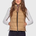 Kastel Denmark Camel & Slate Solid Reversible Puffer Vest - Kastel Denmark - Equiluxe Tack