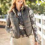Kastel Denmark Camel & Slate Solid Reversible Puffer Vest - Kastel Denmark - Equiluxe Tack