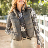 Kastel Denmark Camel & Slate Solid Reversible Puffer Vest - Kastel Denmark - Equiluxe Tack