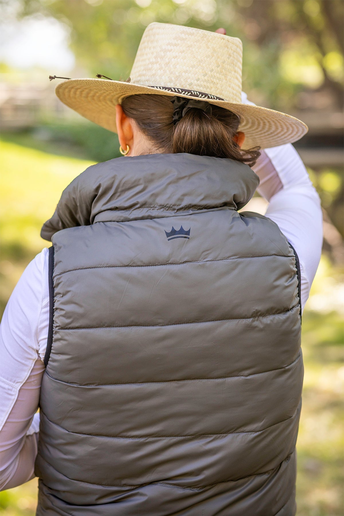 Kastel Denmark Camel & Slate Solid Reversible Puffer Vest - Kastel Denmark - Equiluxe Tack