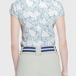 Kastel Denmark Cap Sleeve Chambray Blue Poppies - Kastel Denmark - Equiluxe Tack