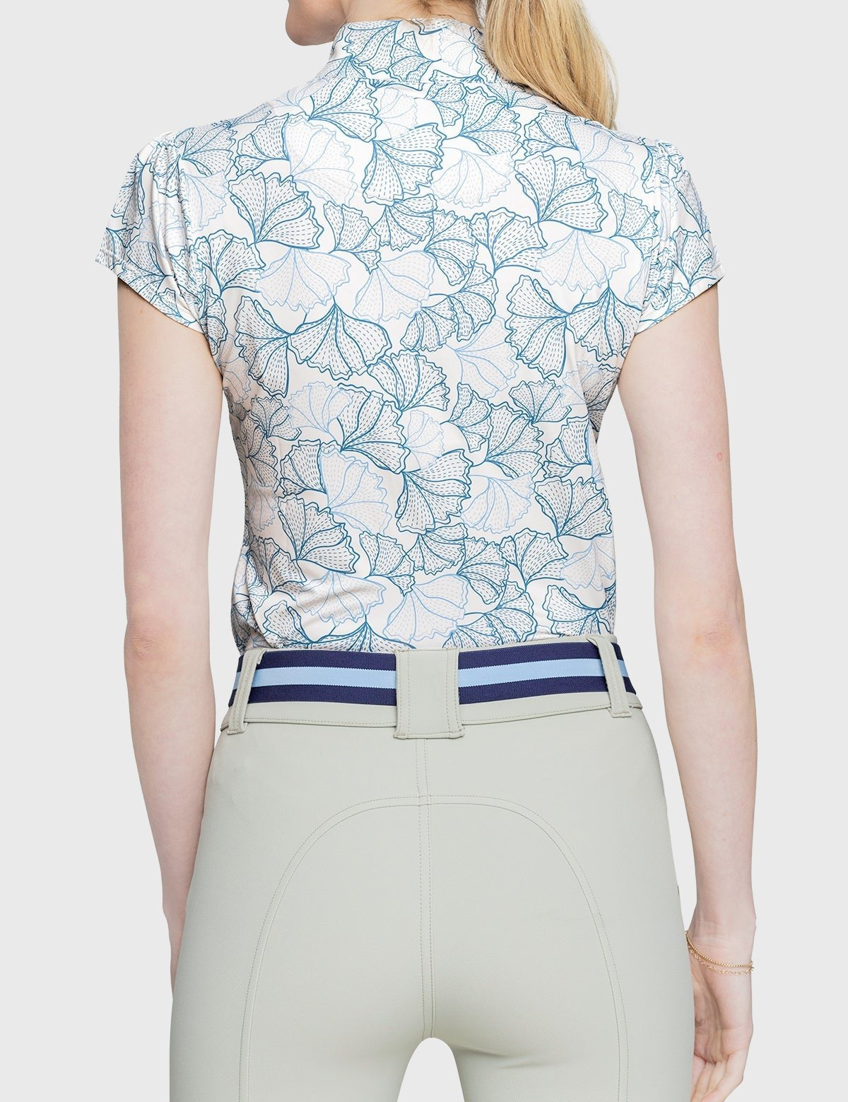 Kastel Denmark Cap Sleeve Chambray Blue Poppies - Kastel Denmark - Equiluxe Tack