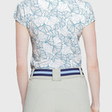 Kastel Denmark Cap Sleeve Chambray Blue Poppies - Kastel Denmark - Equiluxe Tack