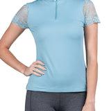 Kastel Denmark Cap Sleeve Reef Water Blue Lace 1/4 Zip - Kastel Denmark - Equiluxe Tack