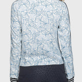 Kastel Denmark Chambray Blue Poppies Full Zip Track Jacket w/Striped Trim - Kastel Denmark - Equiluxe Tack