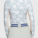 Kastel Denmark Chambray Blue Poppies Long Sleeve 1/4 Zip Shirt - Kastel Denmark - Equiluxe Tack
