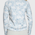 Kastel Denmark Chambray Blue Poppies ½ Zip Scuba Pullover - Kastel Denmark - Equiluxe Tack