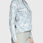 Kastel Denmark Chambray Blue Poppies ½ Zip Scuba Pullover - Kastel Denmark - Equiluxe Tack