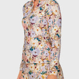 Kastel Denmark Champagne Blooming Peonies Long Sleeve 1/4 Zip Sun Shirt - Kastel Denmark - Equiluxe Tack