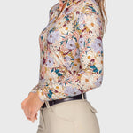 Kastel Denmark Champagne Blooming Peonies Long Sleeve 1/4 Zip Sun Shirt - Kastel Denmark - Equiluxe Tack
