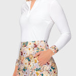 Kastel Denmark Champagne Blooming Peonies Long Sleeve Tailored Show Shirt - Kastel Denmark - Equiluxe Tack