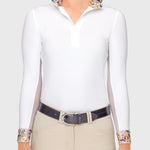 Kastel Denmark Champagne Blooming Peonies Long Sleeve Tailored Show Shirt - Kastel Denmark - Equiluxe Tack