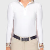 Kastel Denmark Champagne Blooming Peonies Long Sleeve Tailored Show Shirt - Kastel Denmark - Equiluxe Tack