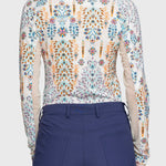 Kastel Denmark Coral Block Print Floral 1/4 Zip Long Sleeve Shirt - Kastel Denmark - Equiluxe Tack