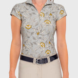 Kastel Denmark Dove Vintage Jacobean Cap Sleeve 1/4 Zip Sun Shirt - Kastel Denmark - Equiluxe Tack