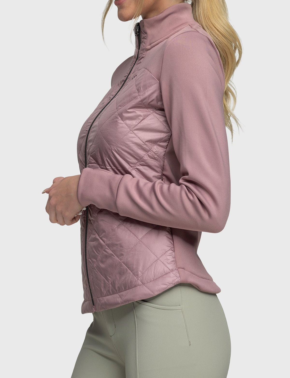 Kastel Denmark Dusty Mauve Quilted Front Full Zip Jacket - Kastel Denmark - Equiluxe Tack