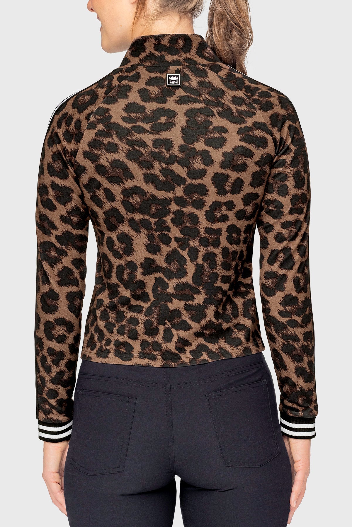 Kastel Denmark Espresso Leopard Full Zip Track Jacket - Kastel Denmark - Equiluxe Tack