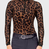 Kastel Denmark Espresso Leopard Long Sleeve 1/4 Zip Sun Shirt - Kastel Denmark - Equiluxe Tack