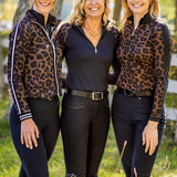 Kastel Denmark Espresso Leopard Long Sleeve 1/4 Zip Sun Shirt - Kastel Denmark - Equiluxe Tack