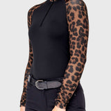 Kastel Denmark Espresso Leopard Long Sleeve Raglan 1/4 Zip Sun Shirt - Kastel Denmark - Equiluxe Tack