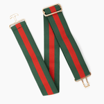 Kastel Denmark Forest Green and Red Striped Stretch Belt - Kastel Denmark - Equiluxe Tack