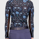 Kastel Denmark French Blue Regal Palm Long Sleeve 1/4 Zip Sun Shirt - Kastel Denmark - Equiluxe Tack