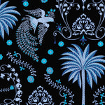 Kastel Denmark French Blue Regal Palm Ruched Back Sleeveless 1/4 Zip Sun Shirt - Kastel Denmark - Equiluxe Tack