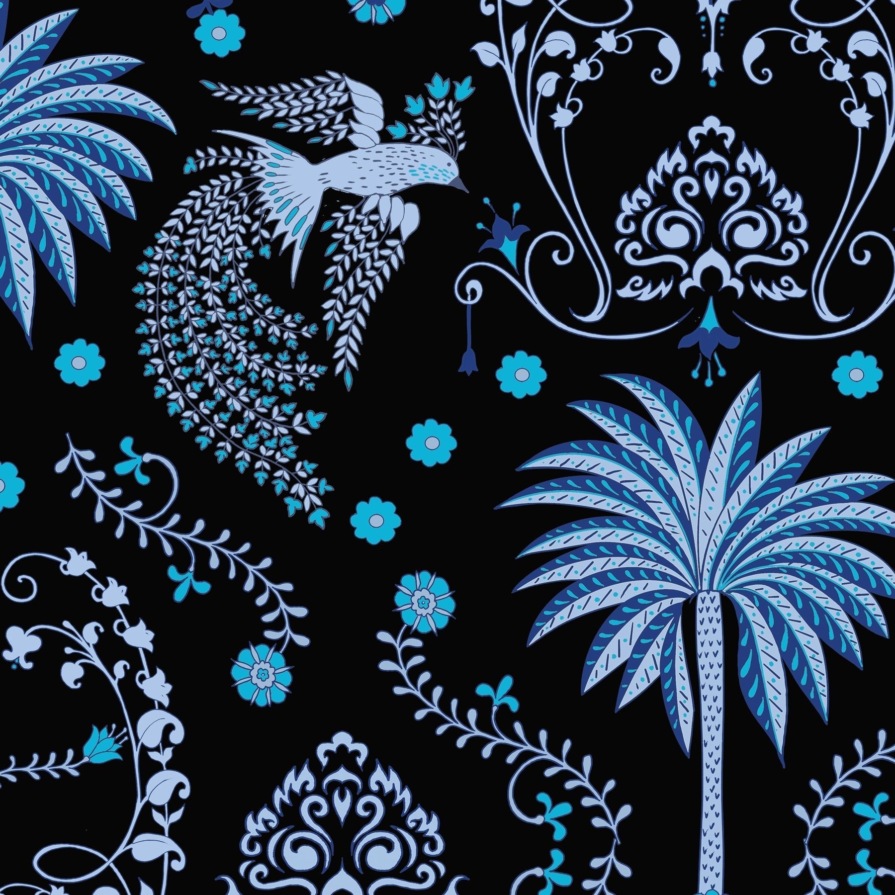 Kastel Denmark French Blue Regal Palm Ruched Back Sleeveless 1/4 Zip Sun Shirt - Kastel Denmark - Equiluxe Tack