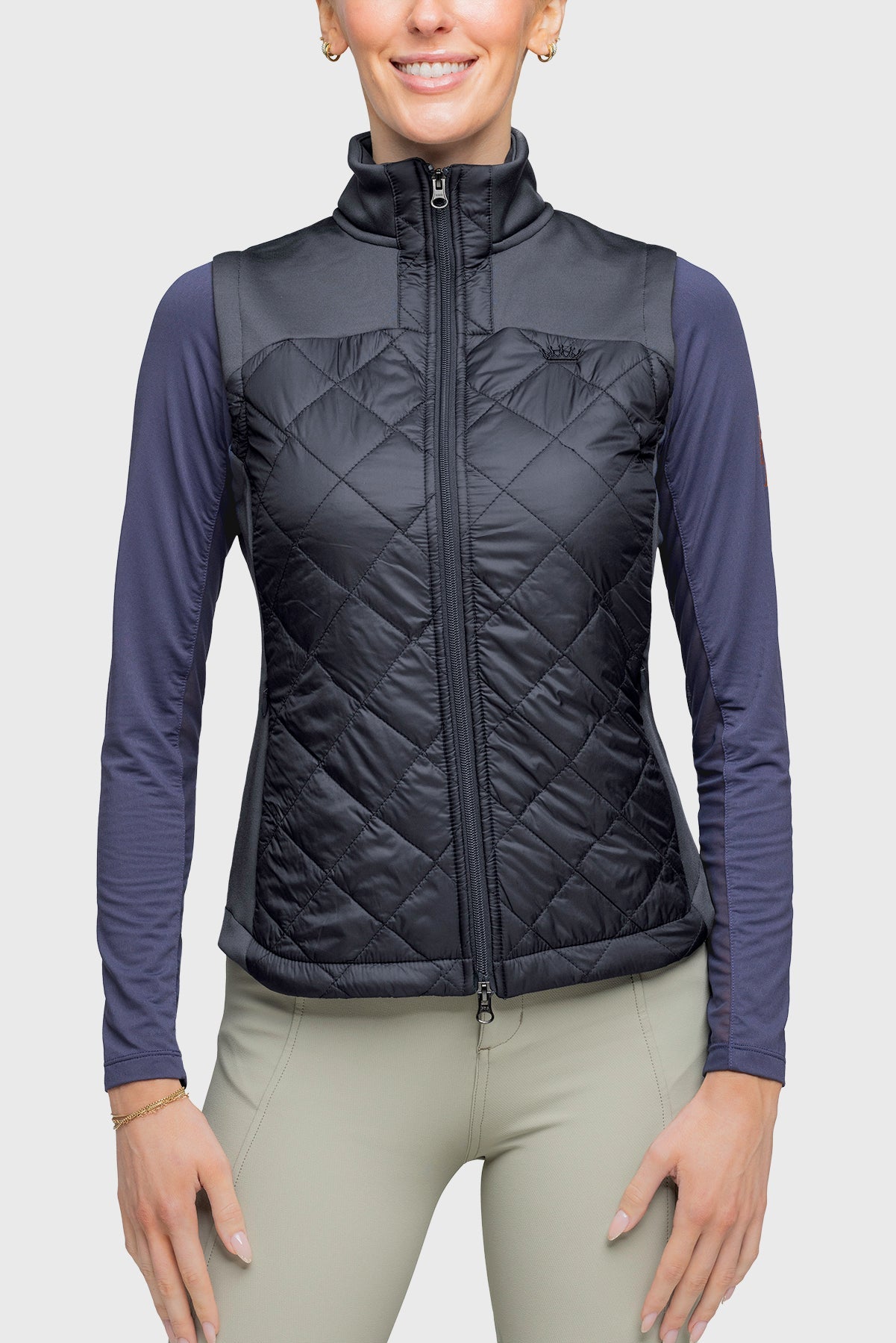 Kastel Denmark Full Zip Black Quilted Vest - Kastel Denmark - Equiluxe Tack