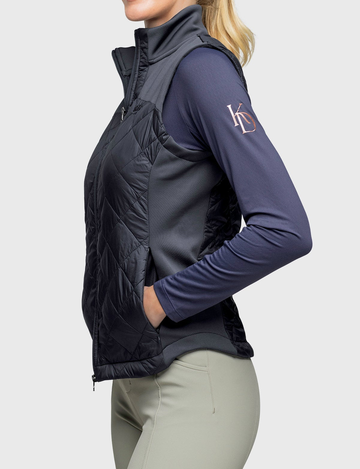 Kastel Denmark Full Zip Black Quilted Vest - Kastel Denmark - Equiluxe Tack