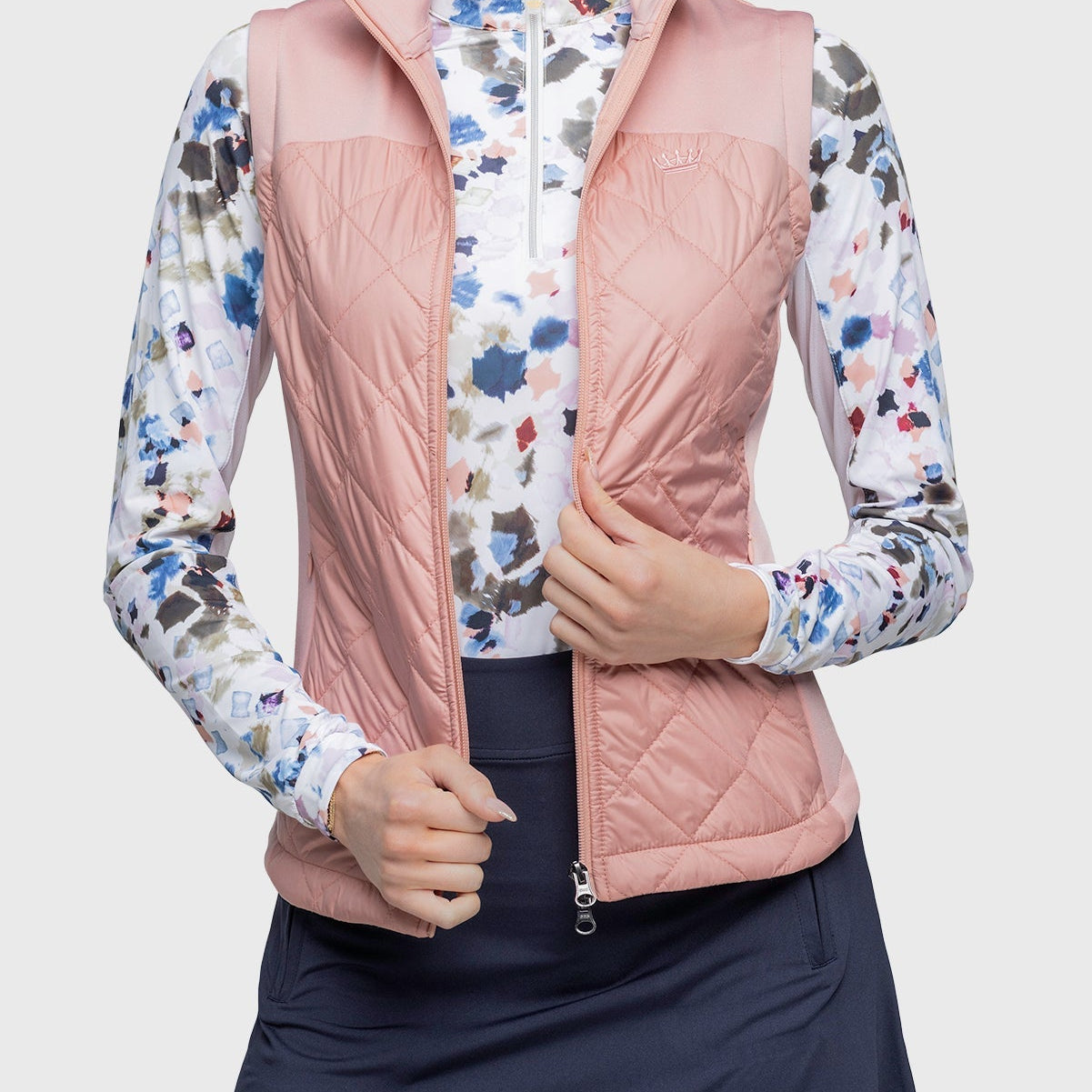 Kastel Denmark Full Zip Blush Quilted Vest - Kastel Denmark - Equiluxe Tack