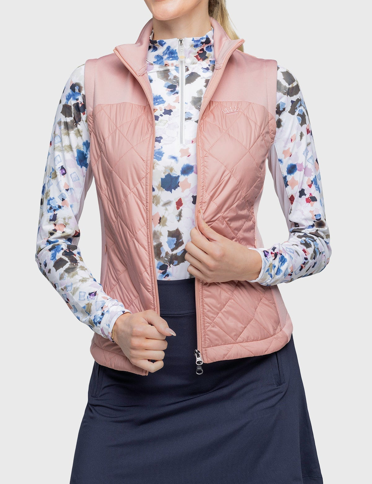 Kastel Denmark Full Zip Blush Quilted Vest - Kastel Denmark - Equiluxe Tack