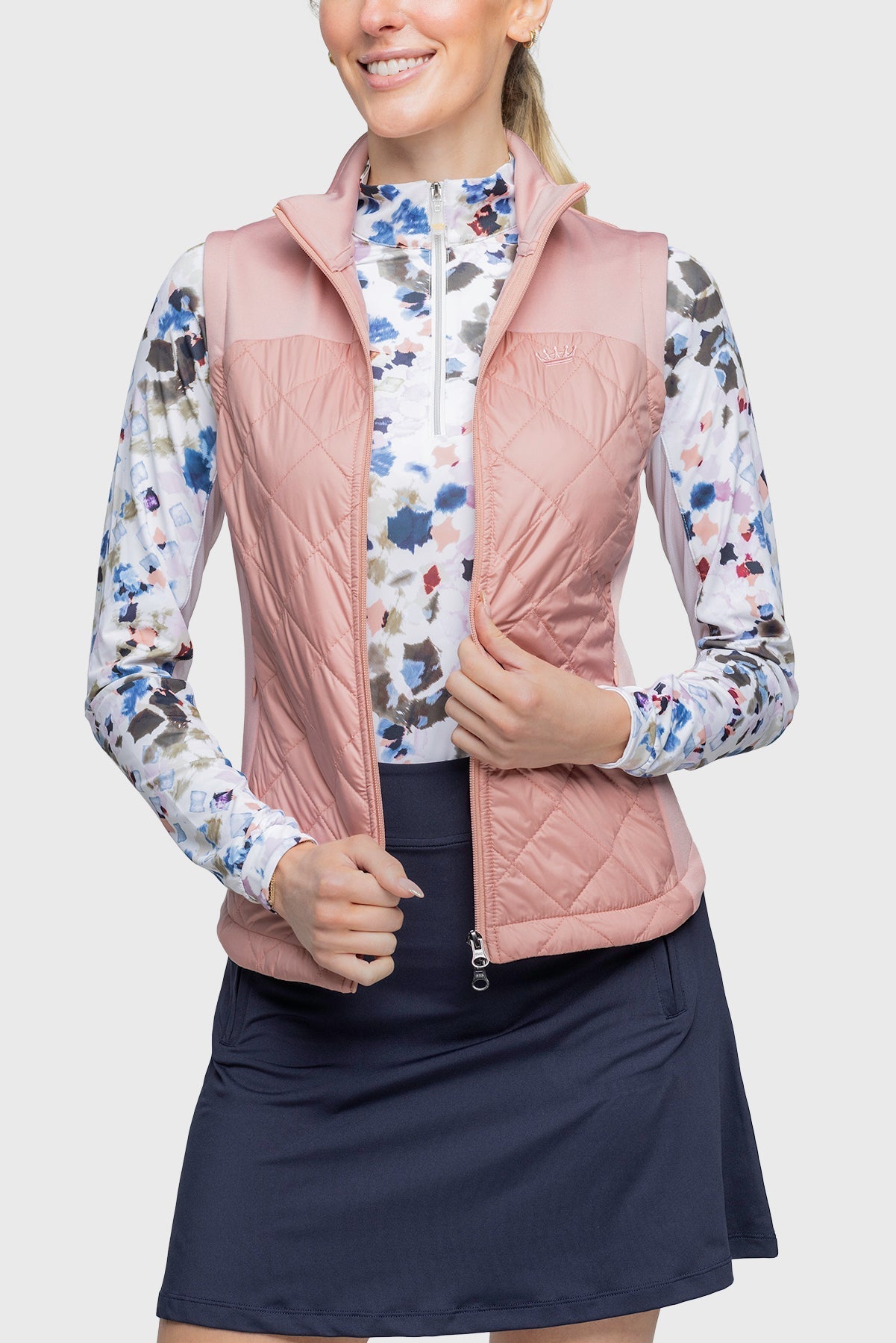 Kastel Denmark Full Zip Blush Quilted Vest - Kastel Denmark - Equiluxe Tack