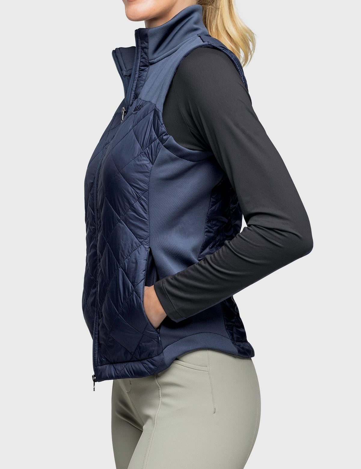 Kastel Denmark Full Zip Navy Quilted Vest - Kastel Denmark - Equiluxe Tack