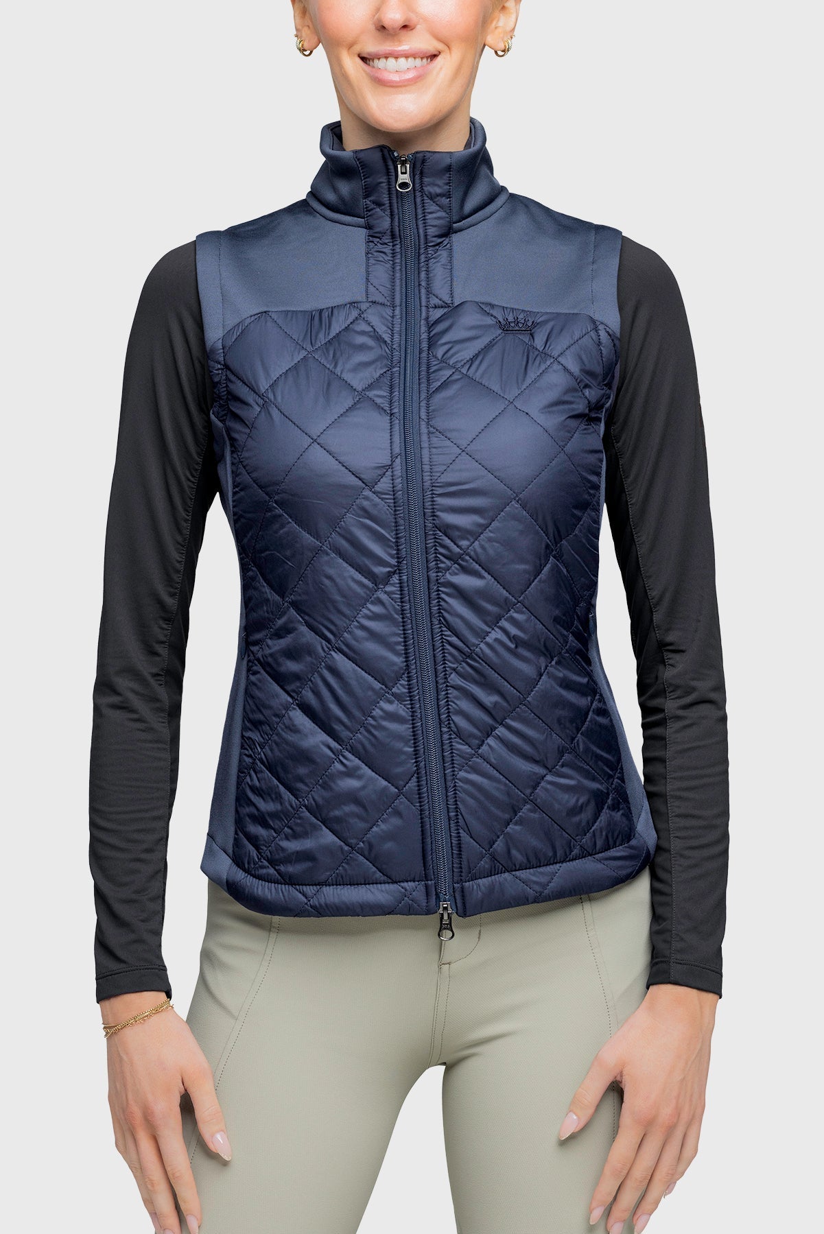 Kastel Denmark Full Zip Navy Quilted Vest - Kastel Denmark - Equiluxe Tack