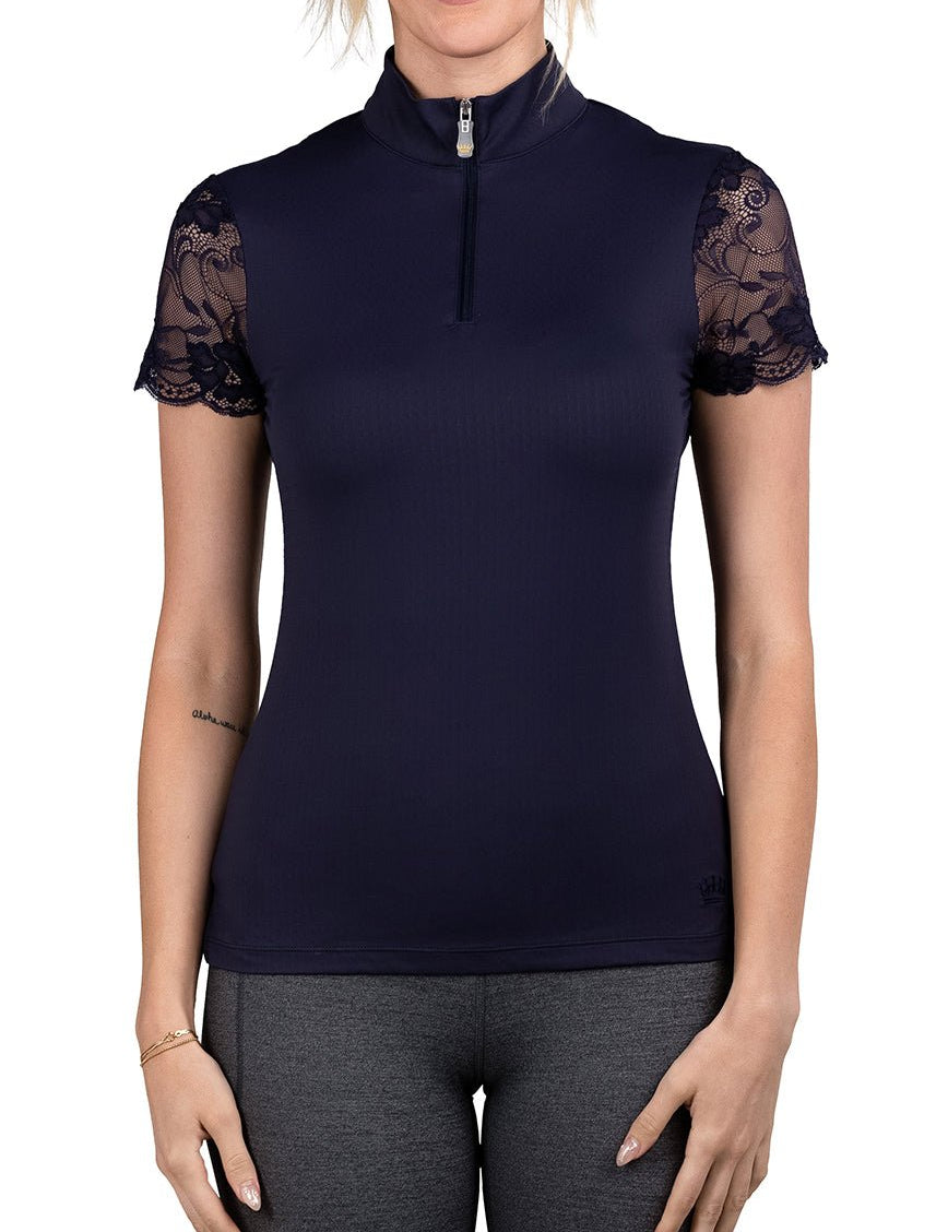 Kastel Denmark Galloon Lace Navy Blue 1/4 Zip - Kastel Denmark - Equiluxe Tack