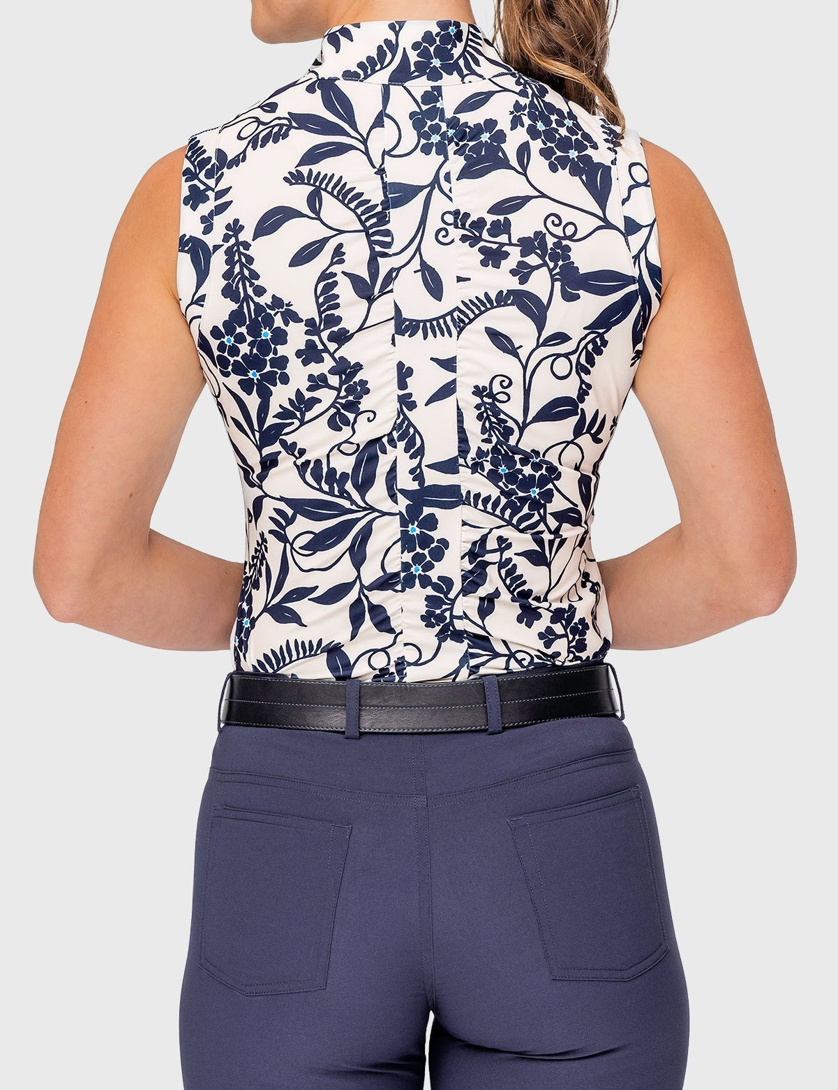 Kastel Denmark Gardenia Climbing Vine Ruched Back 1/4 Zip Tank - Kastel Denmark - Equiluxe Tack