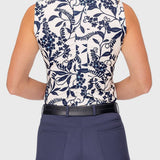 Kastel Denmark Gardenia Climbing Vine Ruched Back 1/4 Zip Tank - Kastel Denmark - Equiluxe Tack