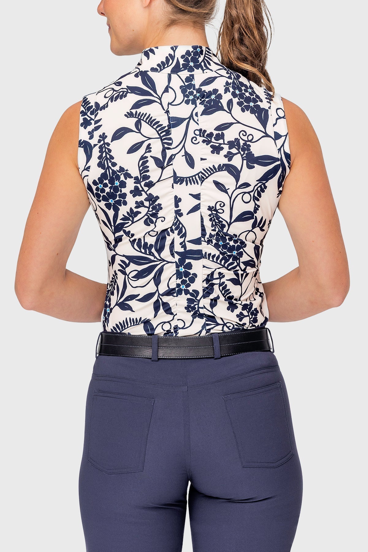 Kastel Denmark Gardenia Climbing Vine Ruched Back 1/4 Zip Tank - Kastel Denmark - Equiluxe Tack