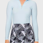 Kastel Denmark Hamptons Blue 1/4 Zip Long Sleeve Shirt w/Silver Zipper - Kastel Denmark - Equiluxe Tack
