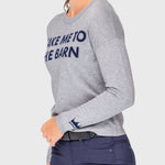Kastel Denmark Heather Grey "Take Me To The Barn" Crewneck Sweater - Kastel Denmark - Equiluxe Tack