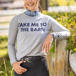 Kastel Denmark Heather Grey "Take Me To The Barn" Crewneck Sweater - Kastel Denmark - Equiluxe Tack