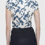 Kastel Denmark Indigo Lithograph Leaf 1/4 Zip Cap Sleeve Shirt - Kastel Denmark - Equiluxe Tack
