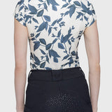 Kastel Denmark Indigo Lithograph Leaf 1/4 Zip Cap Sleeve Shirt - Kastel Denmark - Equiluxe Tack