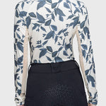Kastel Denmark Indigo Lithograph Leaf 1/4 Zip Long Sleeve Shirt - Kastel Denmark - Equiluxe Tack