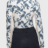 Kastel Denmark Indigo Lithograph Leaf 1/4 Zip Long Sleeve Shirt - Kastel Denmark - Equiluxe Tack