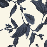 Kastel Denmark Indigo Lithograph Leaf Long Sleeve Raglan 1/4 Zip Shirt - Kastel Denmark - Equiluxe Tack